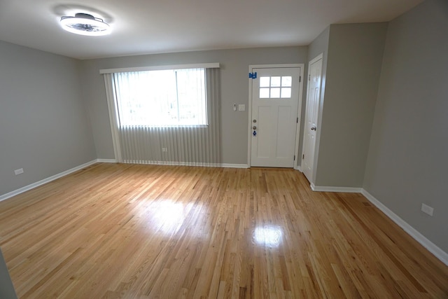 entrance foyer featuring light wood-type flooring