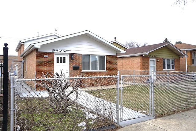 view of front of home with a front yard