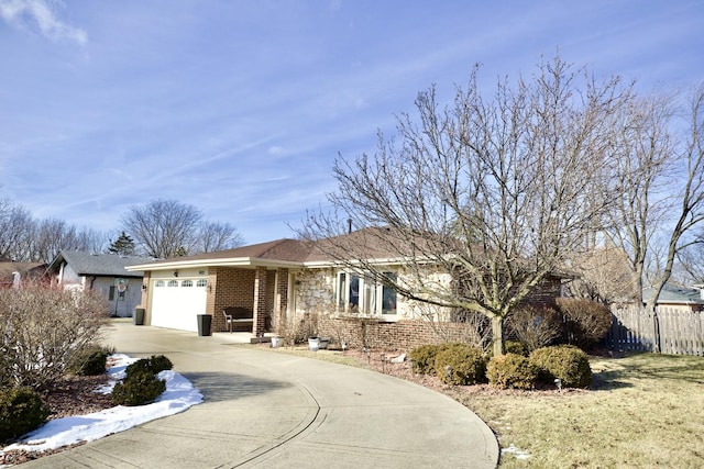 ranch-style home with a garage