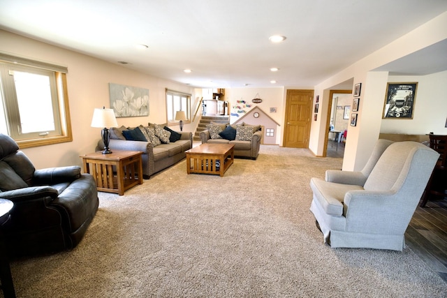 view of carpeted living room