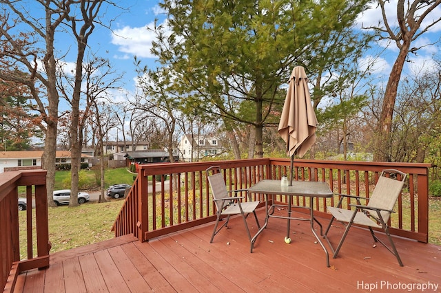 view of wooden deck