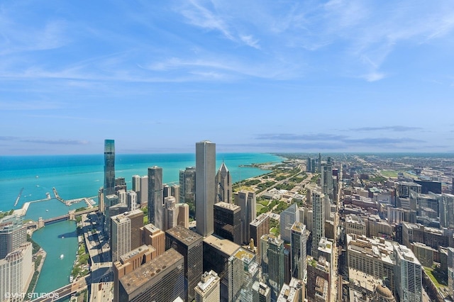 view of city featuring a water view