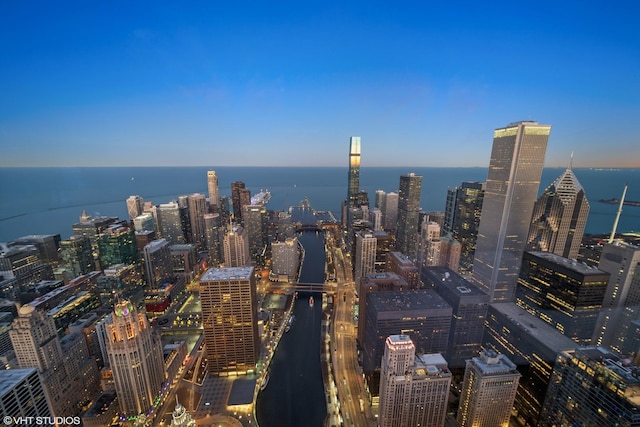 view of city featuring a water view