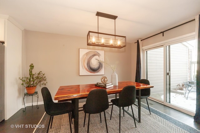 dining space with a healthy amount of sunlight