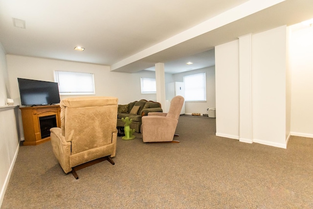 view of carpeted living room