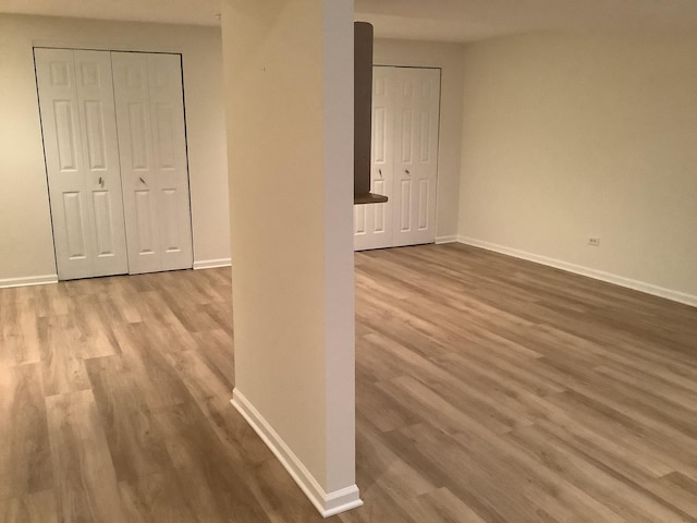 interior space featuring light hardwood / wood-style flooring