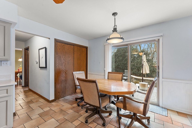 view of dining room