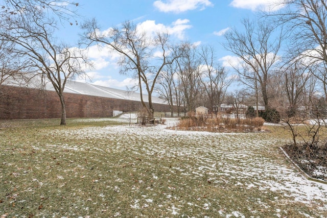 view of snowy yard