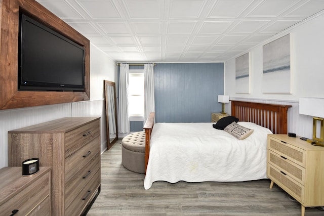 bedroom featuring light hardwood / wood-style floors