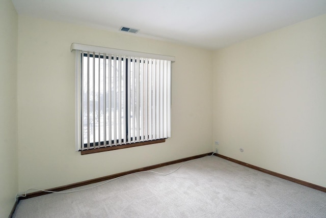 spare room featuring carpet and a wealth of natural light