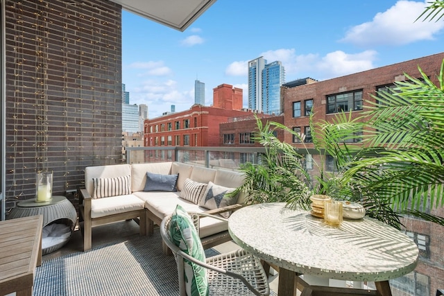 balcony with an outdoor living space