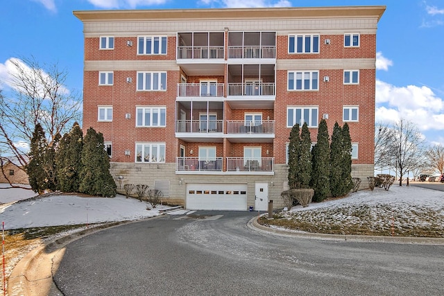 view of property with a garage