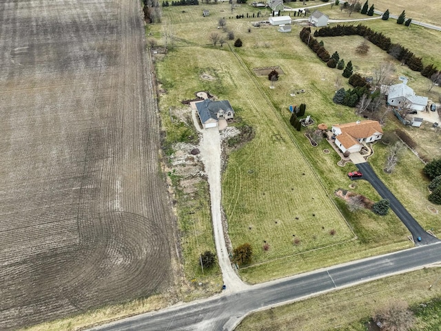 bird's eye view featuring a rural view