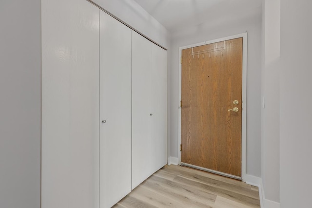 interior space featuring light wood-type flooring