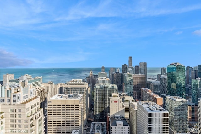 view of city with a large body of water