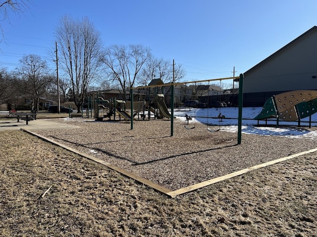 view of jungle gym