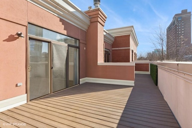 view of wooden deck