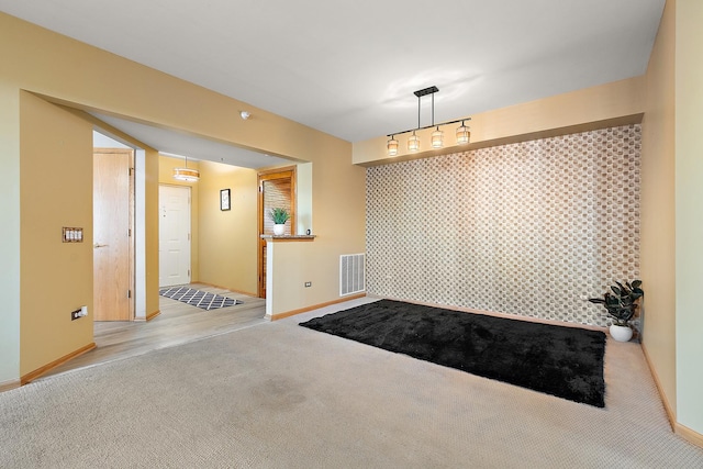 interior space with light colored carpet