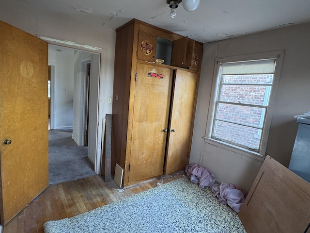 bedroom featuring light hardwood / wood-style flooring