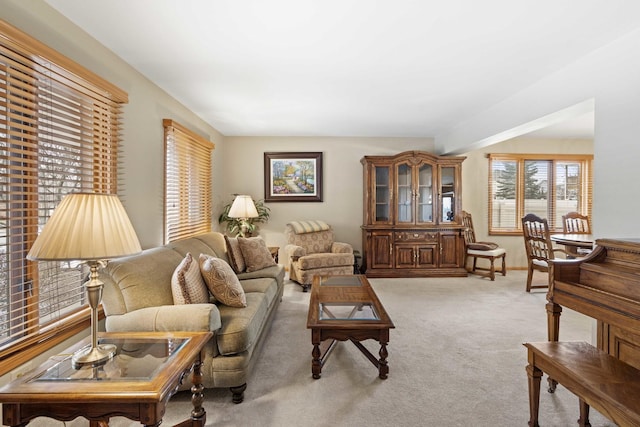 view of carpeted living room