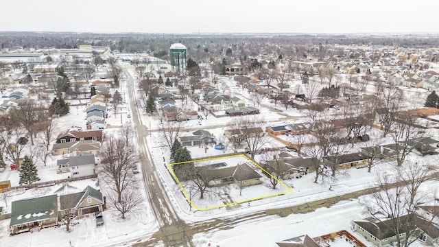 view of snowy aerial view