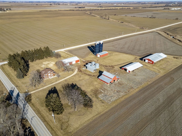 bird's eye view with a rural view