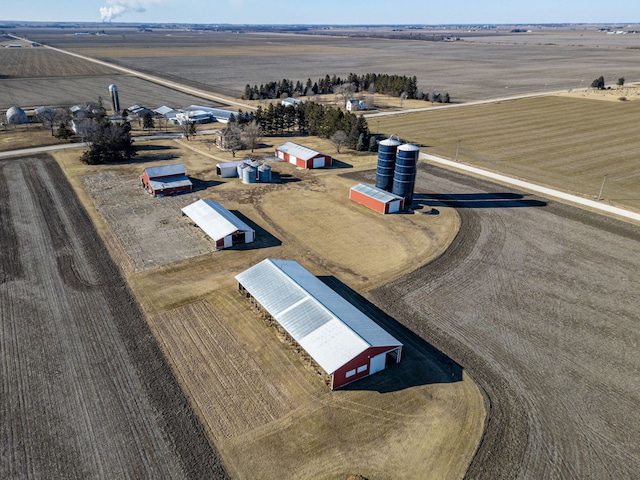 aerial view featuring a rural view