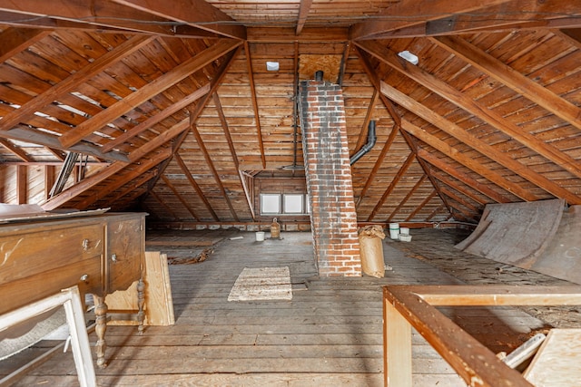 view of attic