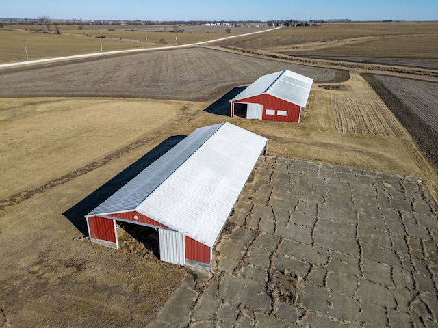 aerial view featuring a rural view