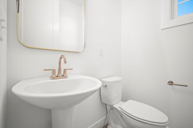 bathroom with sink and toilet