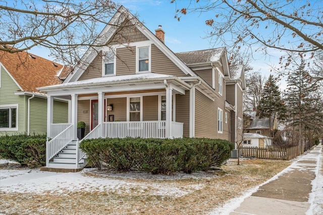 view of front of house with a porch