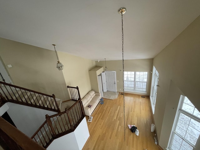 interior space with light wood-type flooring