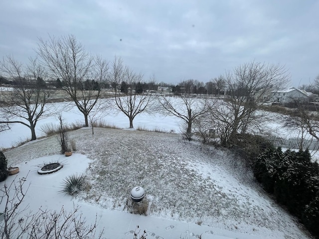 view of snowy yard