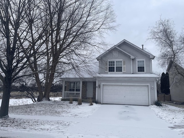 front facade featuring a garage