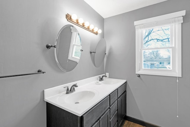 bathroom with vanity