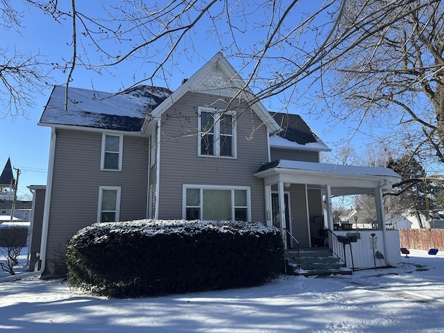 exterior space with a porch