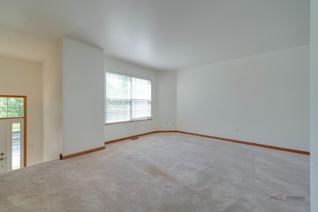 view of carpeted spare room