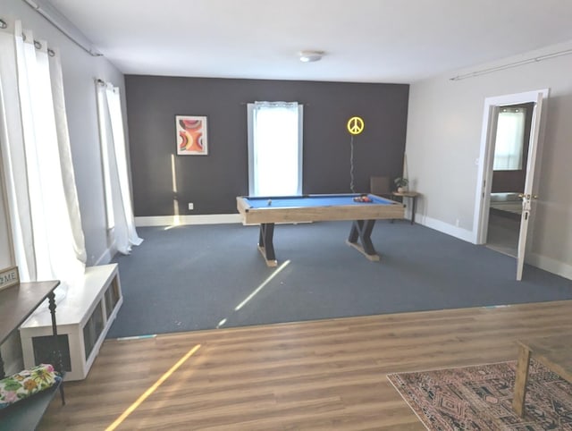 recreation room featuring pool table