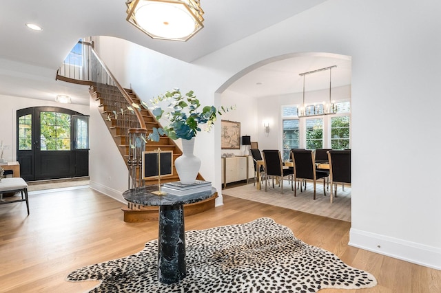 interior space with a healthy amount of sunlight and light hardwood / wood-style floors