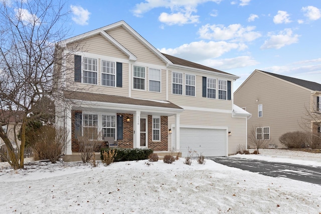 front of property featuring a garage