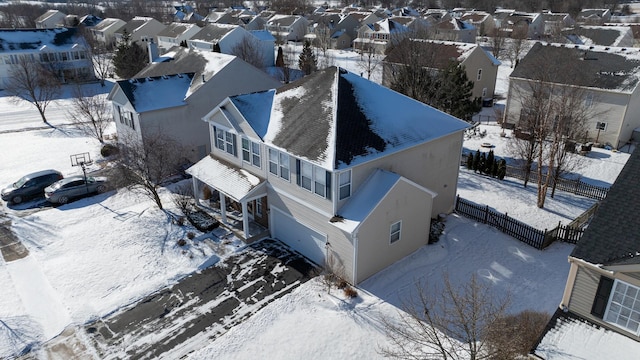 view of snowy aerial view