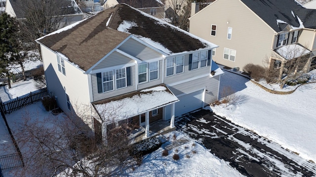 view of snowy aerial view