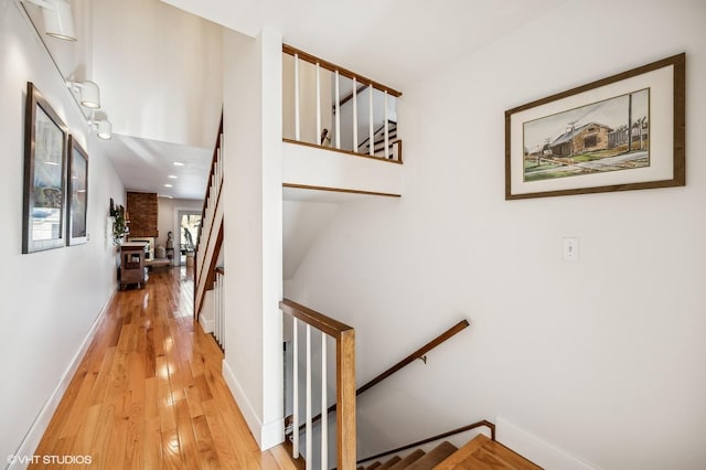 hallway featuring hardwood / wood-style flooring