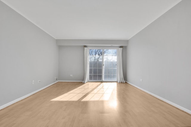 empty room featuring light hardwood / wood-style flooring