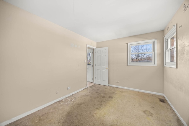 view of carpeted empty room