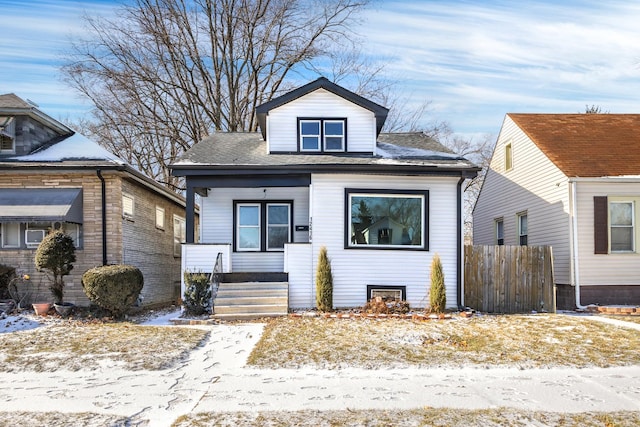 view of bungalow-style house