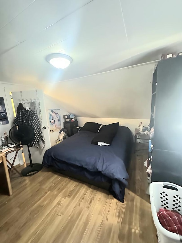 110 S Cherry St, Somonauk, IL 60552 - bedroom featuring wood finished floors and lofted ceiling