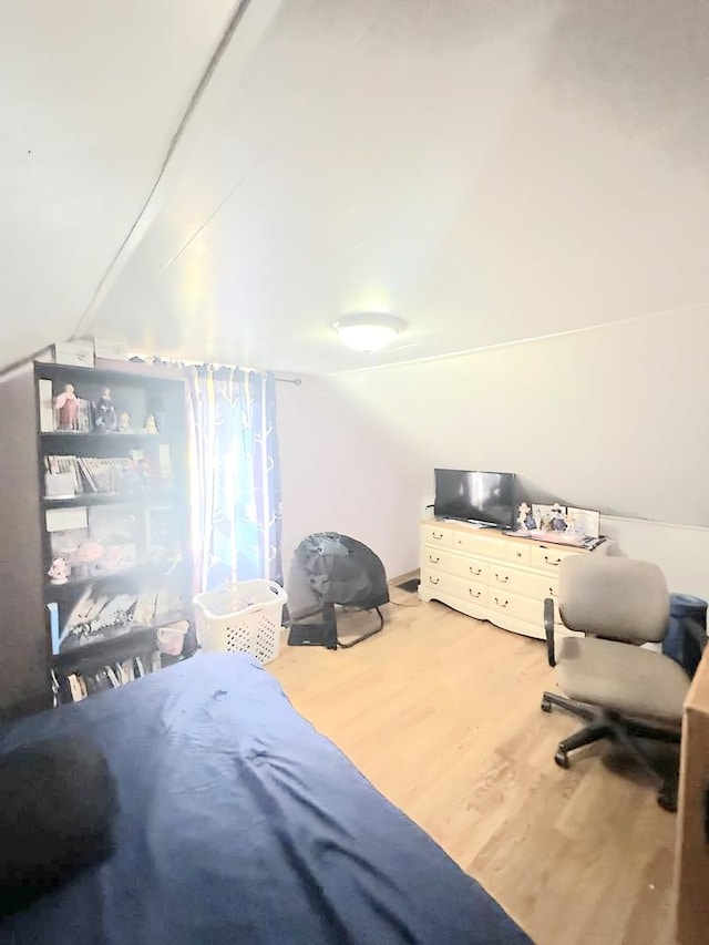 110 S Cherry St, Somonauk, IL 60552 - bedroom featuring wood finished floors and lofted ceiling