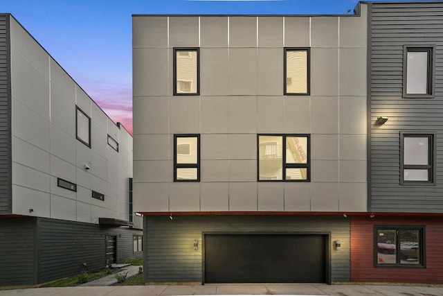 contemporary house with a garage