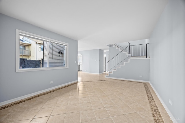 view of tiled spare room